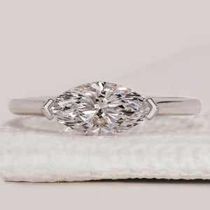 Marquise Cut East West Engagement Ring