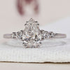 Pear Diamond Ring set in a white gold band for a timeless look.