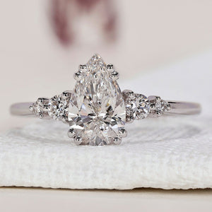 5 Stone Pear Diamond Ring