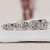 bezel set wedding band with round cut wedding band design
