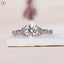 Brilliant Cut Lab Grown Diamond Ring Marquise Bridal Ring for Women Vintage Style Ring Marquise Band Ring Unique Milgrain Round Diamond Ring