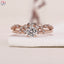 Vintage Engagement Ring Set Real Lab Grown Diamond Rign Set Curved Wedding Ring Set Diamond Cluster Ring White Yewllor Rose Gold Ring Set