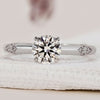 White Gold Diamond Engagement Ring with a round diamond.
