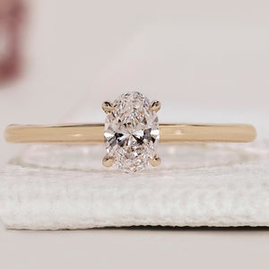 Oval Cut Diamond Solitaire Engagement Ring