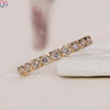 Gold band round diamond wedding ring for a sophisticated and elegant design.
