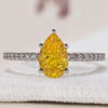 Yellow Diamond Ring with stunning brilliance and vibrant colour.