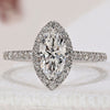 Marquise Diamond Engagement Ring set in a stunning halo diamond ring.
