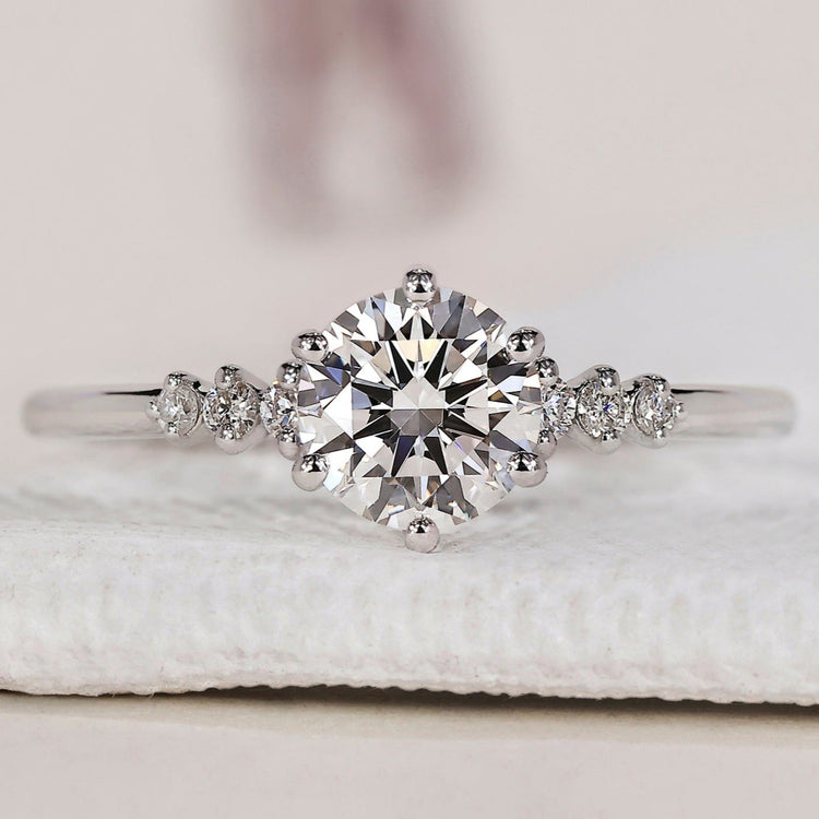 7 Stone Round Cut Diamond Ring
