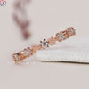 Stunning rose gold eternity band with high-quality diamonds.
