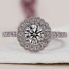 Halo Diamond Engagement Ring with Lab-Grown Diamonds.