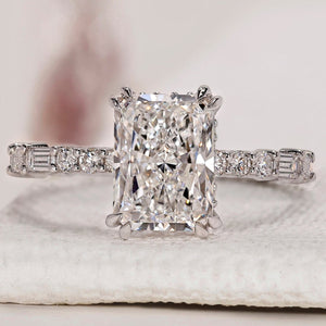 Hidden Halo Radiant Cut Engagement Ring