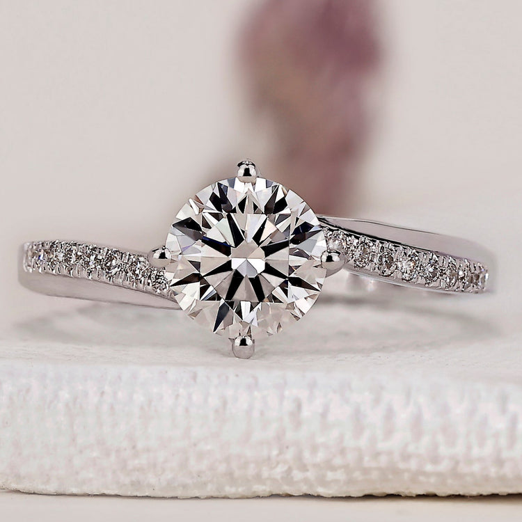 Bypass Ring featuring a modern design with sleek curves and elegance.