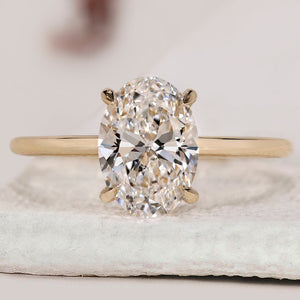 Solitaire Style Oval Cut Engagement Ring