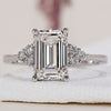 Emerald Cut Engagement Ring with elegant details.
