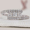 Princess cut wedding band with a stunning design.

