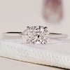 East West Diamond Ring in white gold with claw prong setting.
