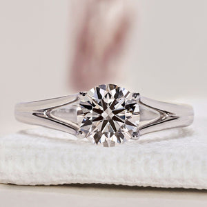 Split Shank Engagement Ring - Round Diamond