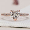 Heart Shaped Diamond Ring In Pave Setting