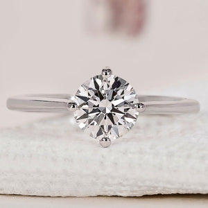 White Gold Round Diamond Solitaire Engagement Ring
