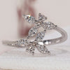Flower Engagement Ring with Lab Grown Diamond.