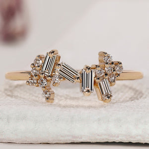 Baguette Engagement Ring In Yellow Gold