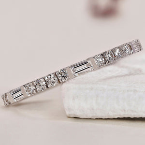 White Gold Wedding Band – Eternity Design