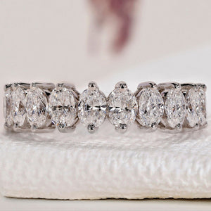 Oval Wedding Band – Half Eternity