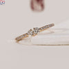 eternity band paired with two stone wedding band elegance

