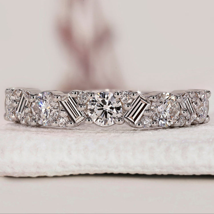 Half Eternity Band with timeless sparkle.
