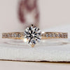 Hidden Halo Engagement Ring with a stunning round diamond ring design.

