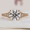Round Brilliant Cut Diamond Ring with a stunning round diamond ring centre stone.