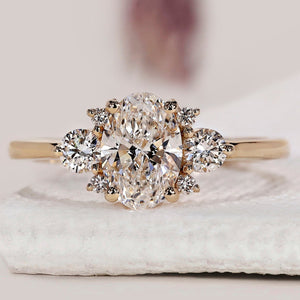 Yellow Gold Oval Diamond Engagement Ring