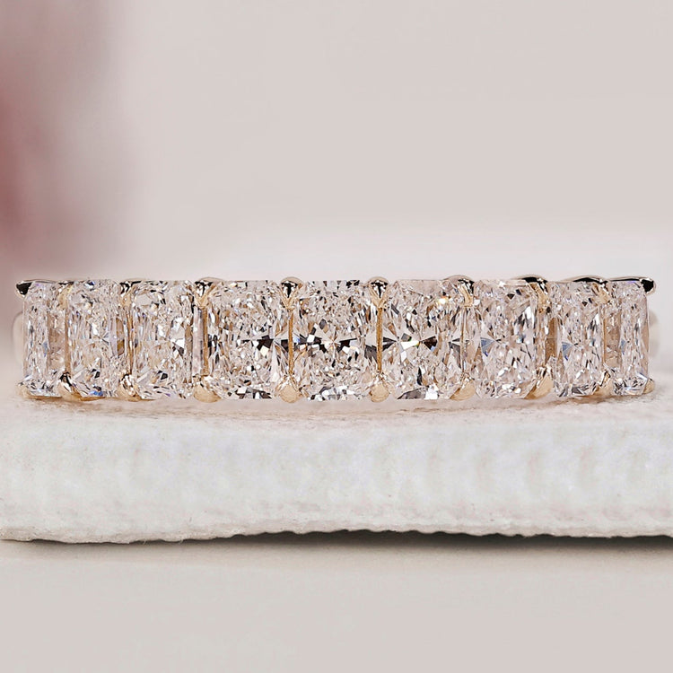 Half Eternity Radiant Cut Diamond Band