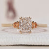 Cushion Cut Engagement Ring with a brilliant sparkle.