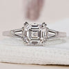 Asscher Cut Diamond Ring in a stunning white gold setting.

