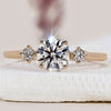Elegant 3 Stone Engagement Ring with sparkling diamonds for timeless beauty.