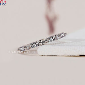 White Gold Diamond Wedding Band – Eternity Band
