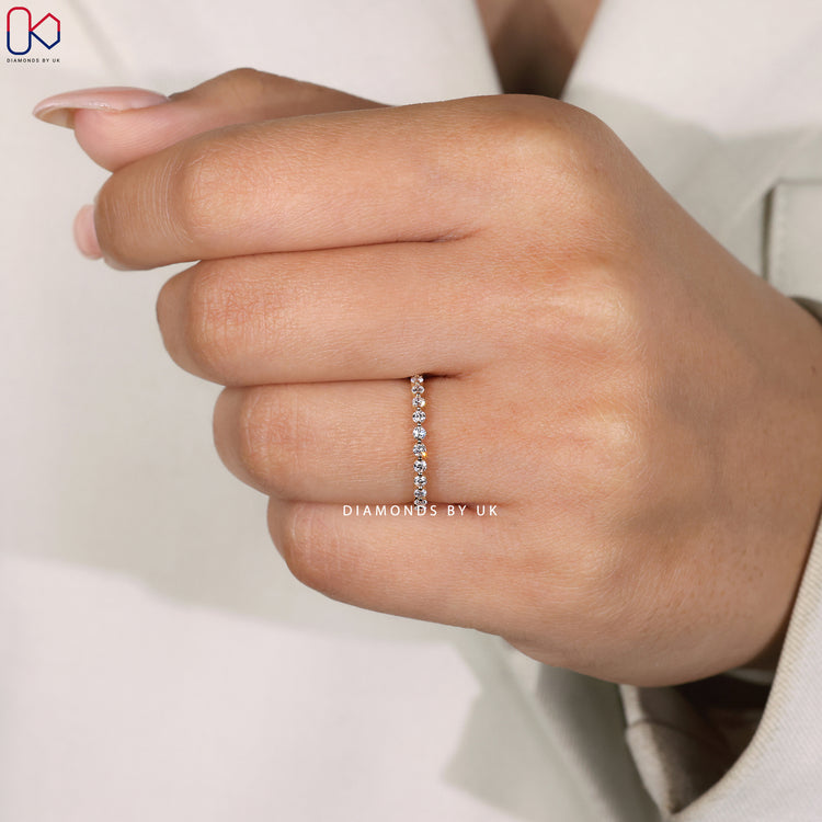 Handcrafted custom wedding band by Diamondsbyuk.
