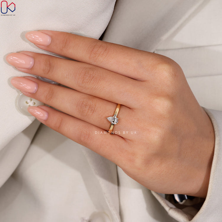 UK style lab diamond ring
