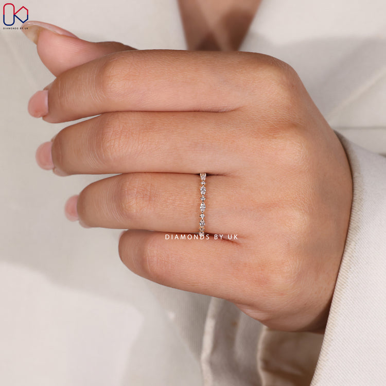 Yellow gold diamond band for weddings
