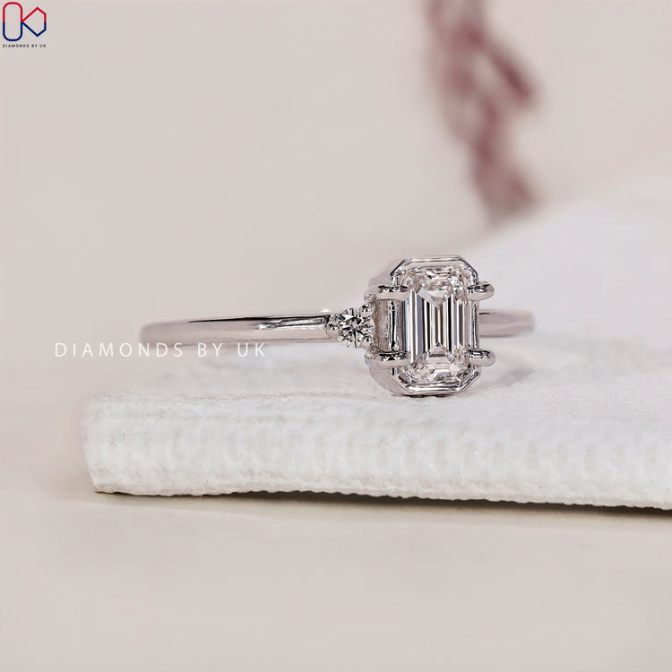 Handmade ring with a stunning 2 stone diamond design.