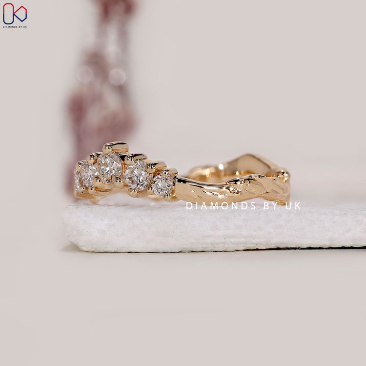 Handmade art deco diamond band by Diamondsbyuk.
