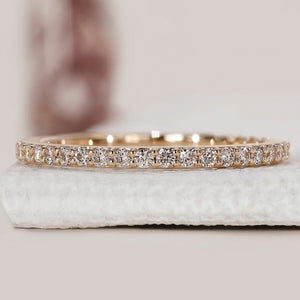 Round Diamond Yellow Gold Eternity Band