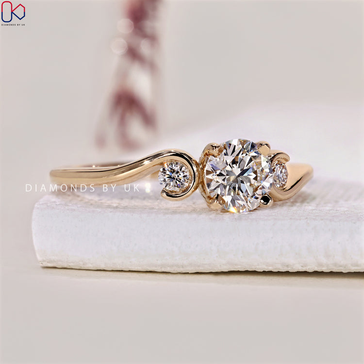 Handmade engagement ring crafted with care.
