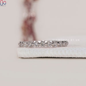 Half Eternity Wedding Band - Round Diamonds