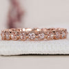 Rose Gold Wedding Band with round rose cut wedding band.

