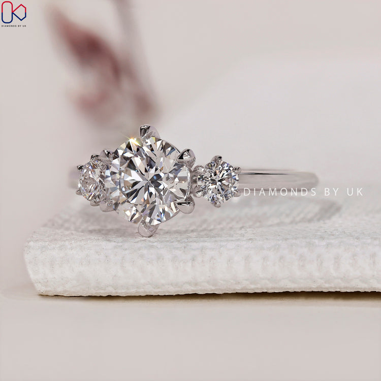 Custom Handmade Jewellery – Three Stone Ring.
