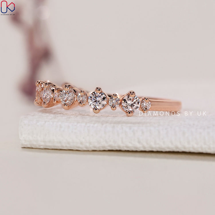 Handmade band crafted with care by skilled artisans for a unique finish.