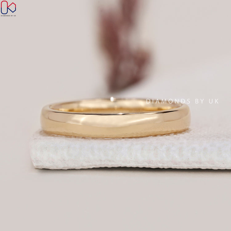 Custom wedding band designed as a handmade band.
