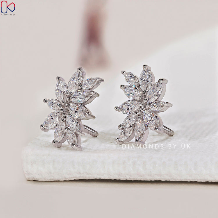 White Gold Stud Earrings crafted for a classic and sophisticated style.
